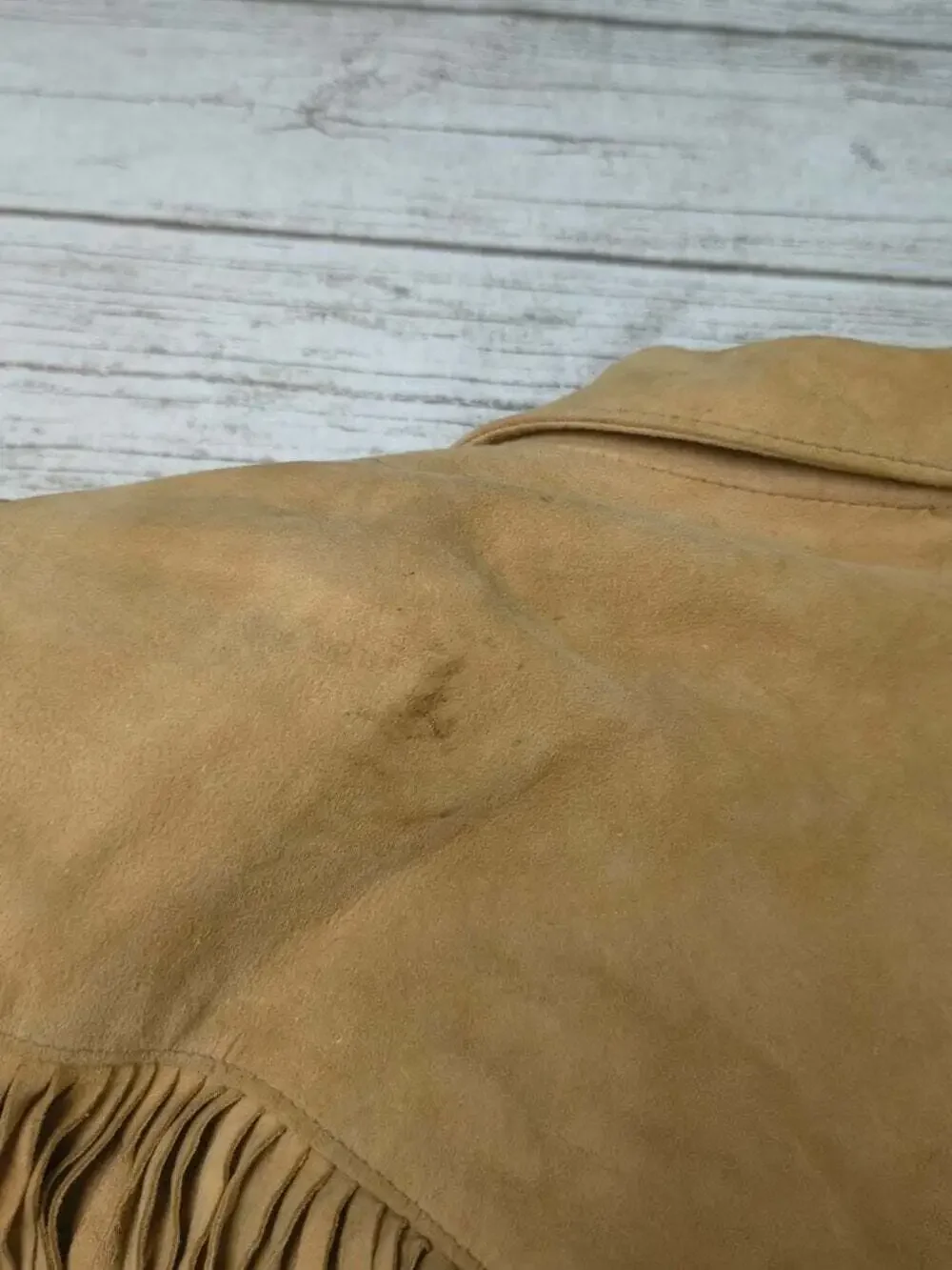 Vintage Daniel Marcus Tan Suede Fringe Crop Western Jacket Womens Medium Canada - Picture 11 of 12